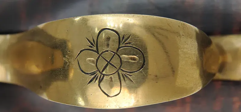 Kentucky Pistol,
.50 caliber 9-1/4" barrel,
small Siler flintlock, engraved brass, curly maple, 
used, by J. Kirklin