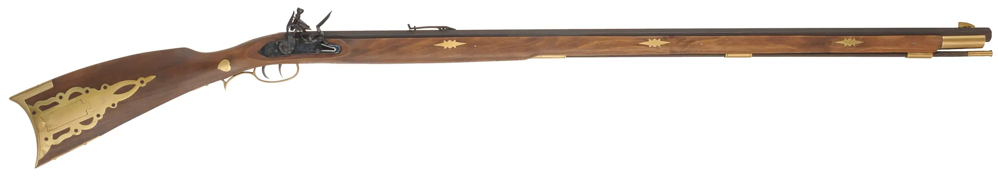 Traditions Pennsylvania Longrifle,
.50 caliber, 40-1/2" barrel, 
walnut, brass, L&R flintlock, used