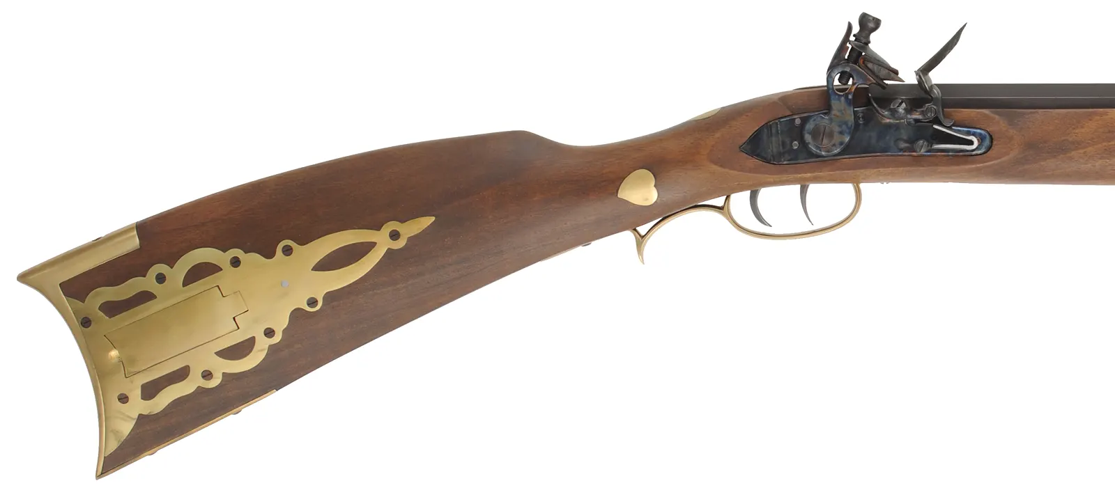 Traditions Pennsylvania Longrifle,
.50 caliber, 40-1/2" barrel, 
walnut, brass, L&R flintlock, used