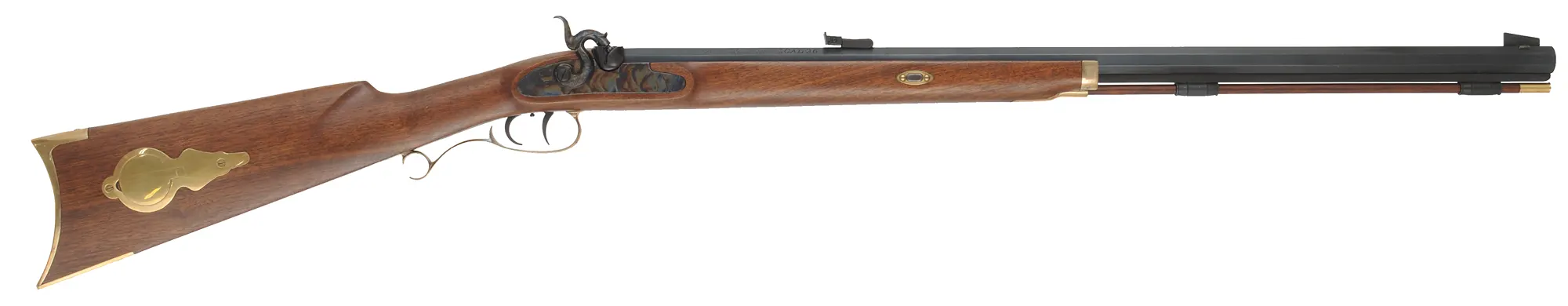 Thompson Center Seneca Rifle,
.36 caliber, 27" barrel,
percussion, walnut, brass, used