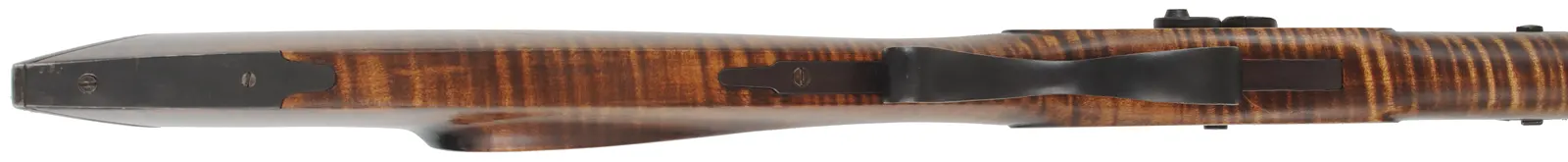 Santa Fe Hawken Rifle,
.54 caliber, 31-1/2" barrel, 
curly maple, iron trim, percussion, 
used, from a kit by Aldo Uberti & Co.