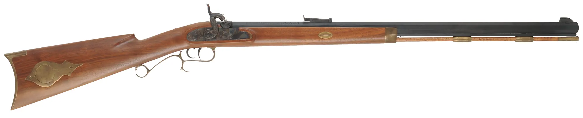Thompson Center Hawken,
.45 caliber, 28" barrel,
percussion, walnut stock, brass trim, 
used, by Thompson Center Arms