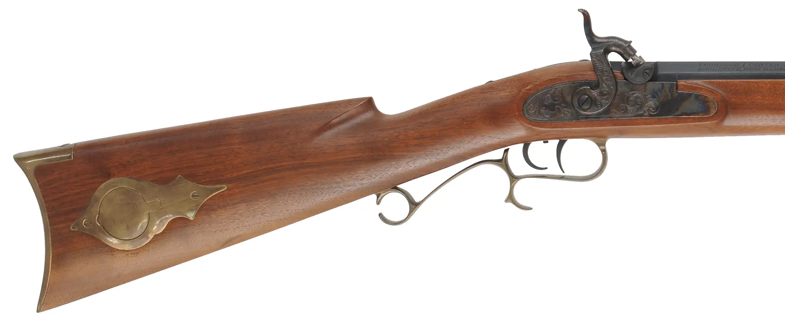 Thompson Center Hawken,
.45 caliber, 28" barrel,
percussion, walnut stock, brass trim, 
used, by Thompson Center Arms