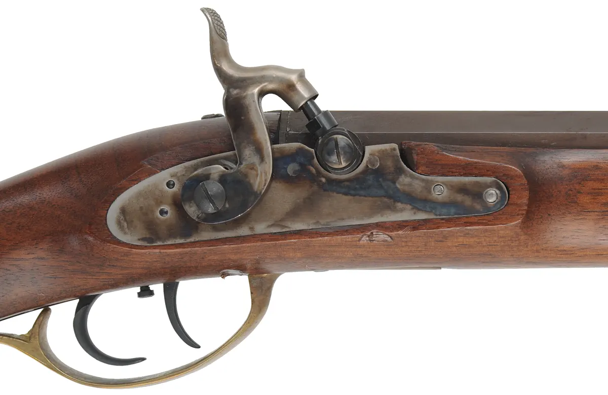 Pennsylvania Rifle,
.50 caliber, 41-1/2" barrel,
percussion, walnut, brass trim,
used, by Davide Pedersoli