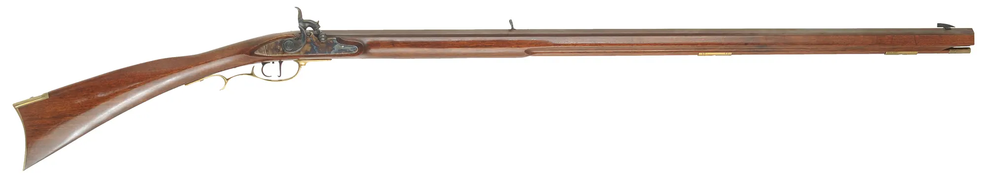 Frontier Longrifle,
.50 caliber, 39" barrel,
percussion, walnut, brass, 
used, by Davide Pedersoli