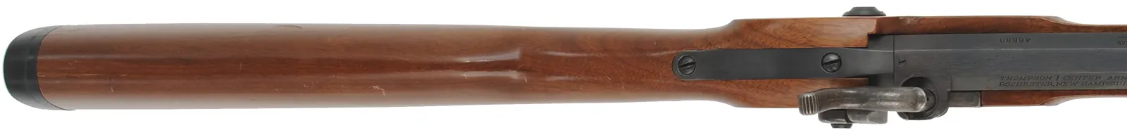 T/C White Mountain Carbine,
 .50 caliber, 21" octagon-to-round barrel, 
percussion, walnut, iron, 
used, with many handling marks in the stock