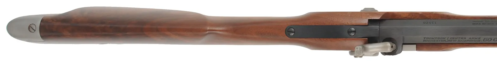 Thompson Center Hawken Cougar Rifle,
.50 caliber, 28" barrel,
percussion, fancy walnut stock, stainless steel trim,
used, by Thompson Center Arms