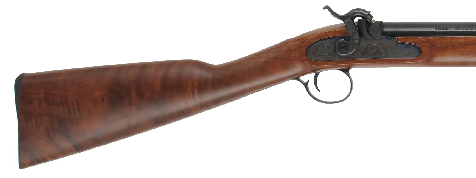 T/C New Englander Rifle,
.50 caliber with QLA, 26" barrel,
percussion, figured walnut, iron trim, 
appears unfired, by Thompson Center Arms