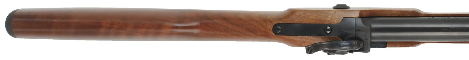 T/C New Englander Rifle,
.50 caliber with QLA, 26" barrel,
percussion, figured walnut, iron trim, 
appears unfired, by Thompson Center Arms