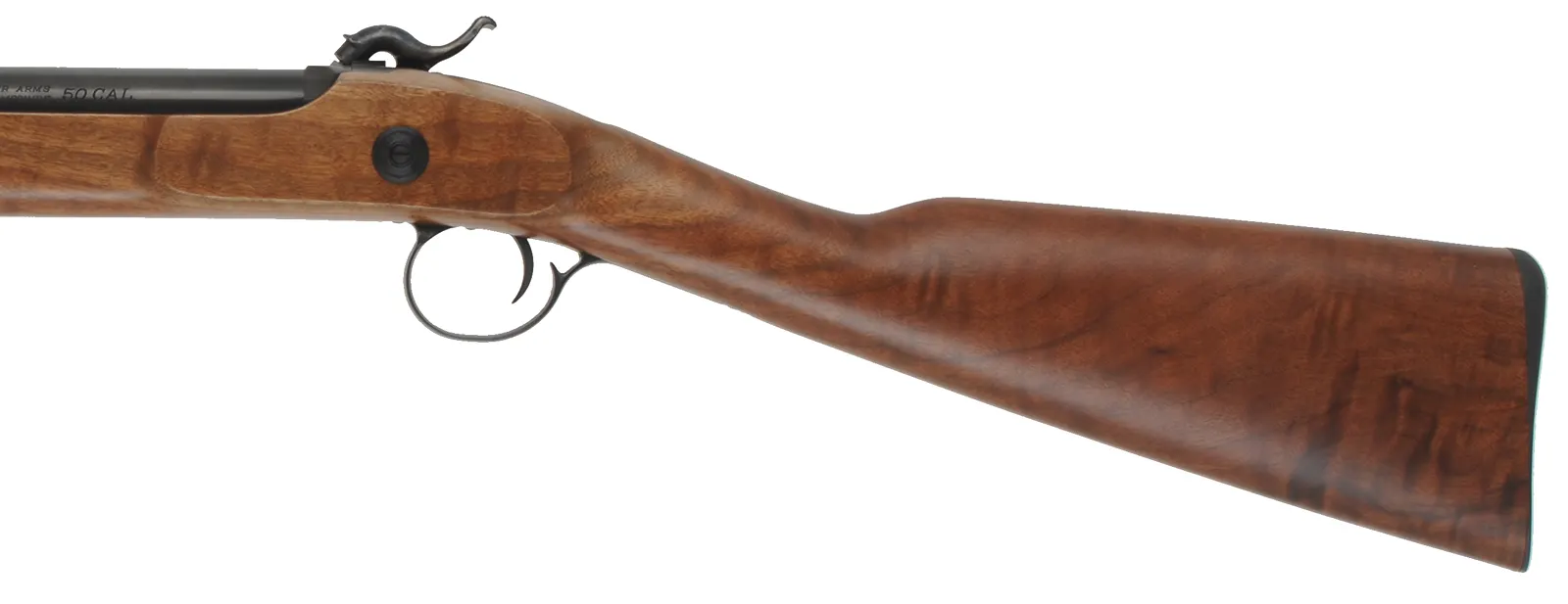 T/C New Englander Rifle,
.50 caliber with QLA, 26" barrel,
percussion, figured walnut, iron trim, 
appears unfired, by Thompson Center Arms