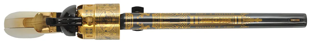 Buffalo Bill Commemorative 1860 Colt Army Revolver,
.44 caliber, 8" barrel, 
percussion, cased with accessories, 
as-new, by U.S. Historical Society