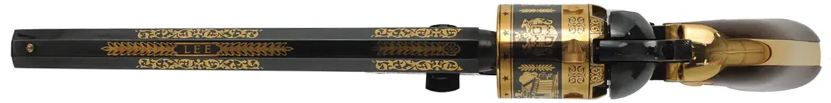 Robert E. Lee Commemorative 1851 Colt Navy ,
.36 caliber, 7 1/2" barrel,
high polish blue with inlaid gold, walnut, cased,
unfired, by United States Historical Society