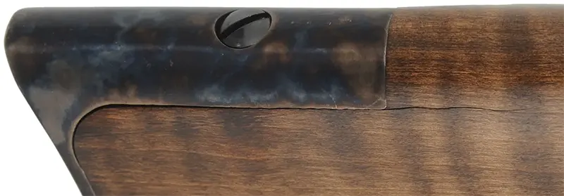 Rocky Mountain Hawken Rifle,
.54 caliber,  34" barrel,
percussion, curly maple, color case hardened iron, 
used, by Davide Pedersoli