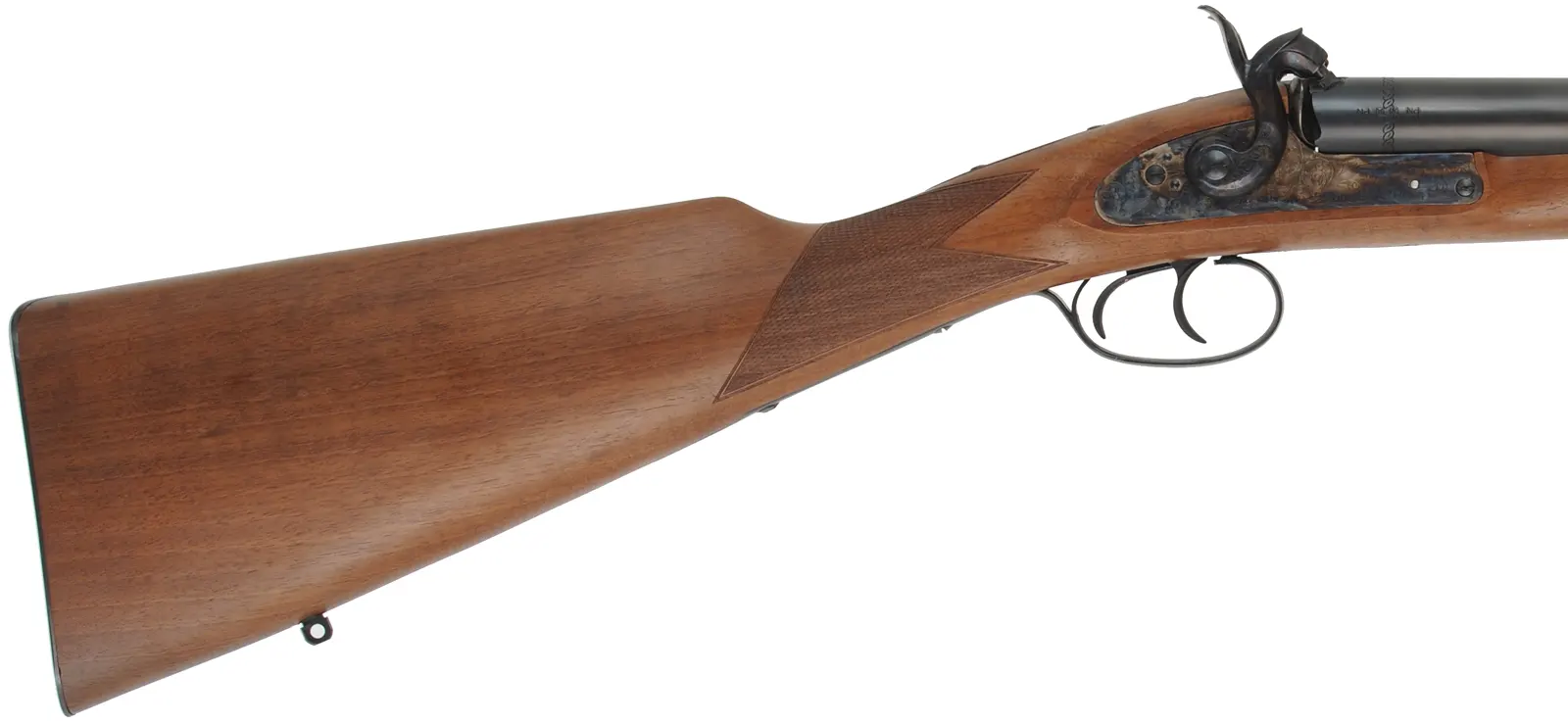 Double Shotgun,
12 gauge, 28" barrels,
percussion, walnut, blued,
as-new, by Davide Pedersoli