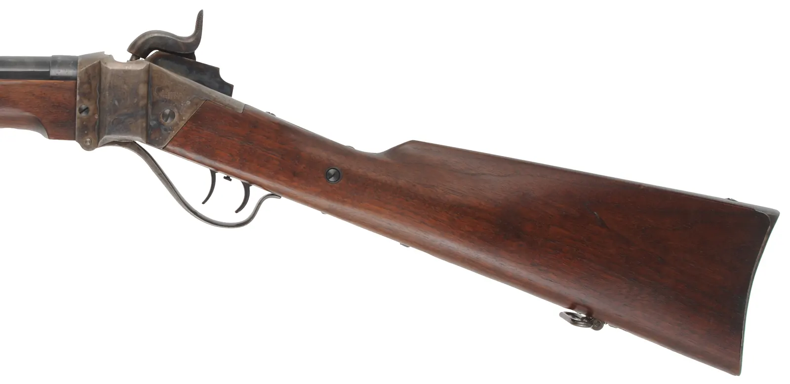 Model 1863 Sharps Military Rifle,
.50 caliber, 30" barrel,
walnut, three band, color case hardened steel, 
double set triggers, used, by Shiloh, Farmingdale, New York