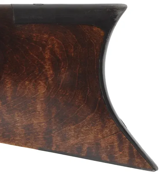 Halfstock Hawken Rifle,
.50 caliber,  40" G.R. Douglas XX barrel, 
curly maple, iron trim, percussion, 
repaired crack at toe, used