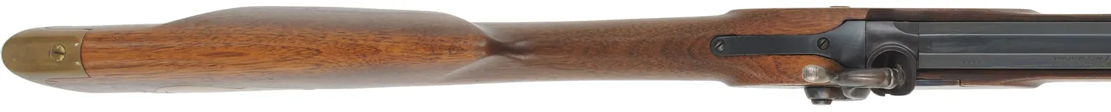 T/C Seneca Rifle,
.45 caliber, 27" barrel,
percussion, walnut, brass, 
fiberglas ramrod, used, by Thompson Center Arms