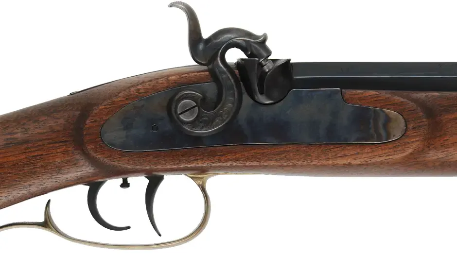 T/C Seneca Rifle,
.45 caliber, 27" barrel,
percussion, walnut, brass, 
fiberglas ramrod, used, by Thompson Center Arms