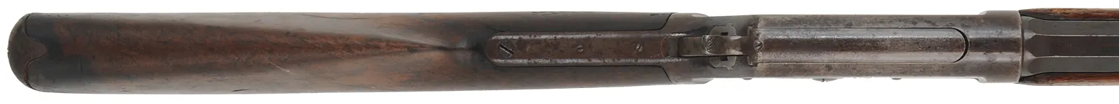 Marlin Model 1881 Lever Action Rifle
.45-70 Gov't, 28" barrel,
walnut with crack, well aged patina