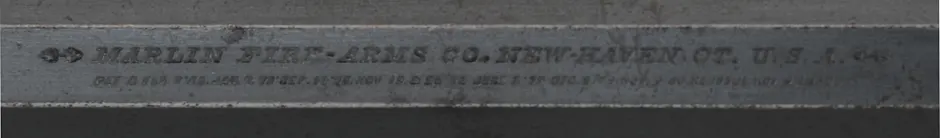 Marlin Model 1881 Lever Action Rifle
.45-70 Gov't, 28" barrel,
walnut with crack, well aged patina