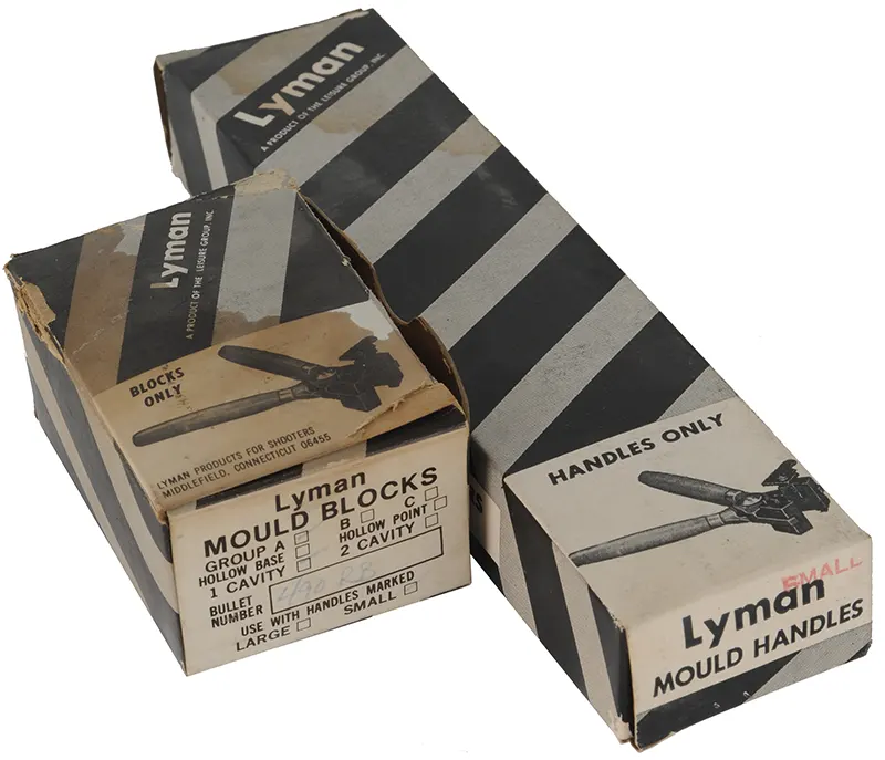 Vintage Mold & Handle, Lyman .490" round ball mold,
small block uses small handles that are included, 
single cavity, for .50 rifle, used nice condition