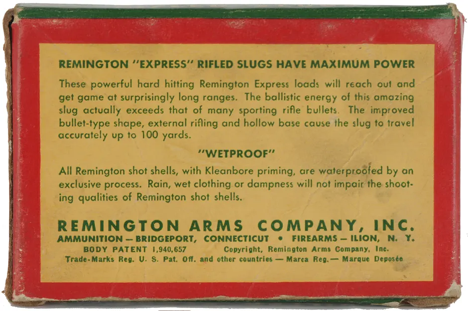 Vintage Box of Remington Express Rifled Slugs
16 gauge, 2-9/16" length