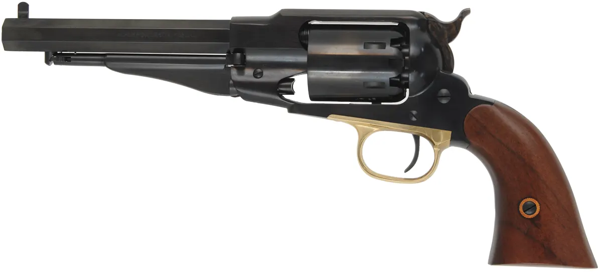 1858 Remington Belt Model Revolver,
.36 caliber, 6-1/2" barrel,
percussion, blued steel frame,  
appears unfired with box, by Pietta