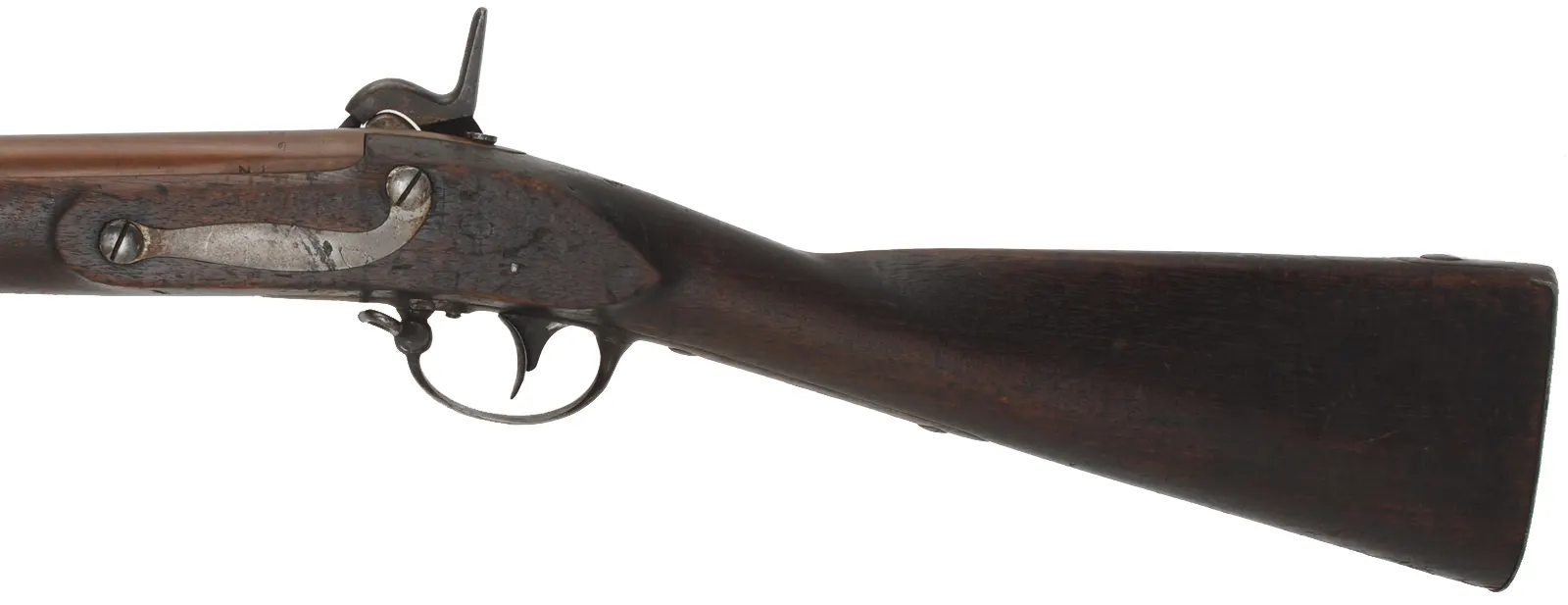Frankford Arsenal Maynard Conversion Musket,
.69 caliber rifled, 42" barrel, 
walnut, iron, percussion, New Jersey marking