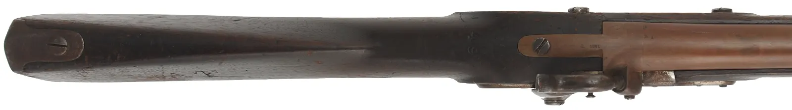 Frankford Arsenal Maynard Conversion Musket,
.69 caliber rifled, 42" barrel, 
walnut, iron, percussion, New Jersey marking