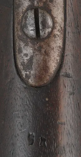 Frankford Arsenal Maynard Conversion Musket,
.69 caliber rifled, 42" barrel, 
walnut, iron, percussion, New Jersey marking