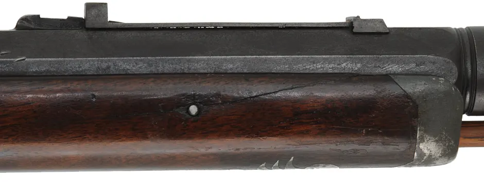 Antique Halfstock Rifle
.36 caliber, 30" octagon-to-round barrel,
figured walnut, nickel silver trim, back action percussion lock,
signed H.R. Thompson Jackson Mich.