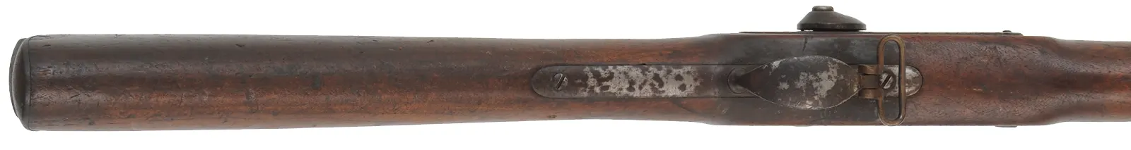 Model 1861 Special Contract Musket,
reamed to .60 smoothbore, 40" barrel, 
three bands, walnut, iron, well aged patina,
marked L.G. & Y Winstor VT