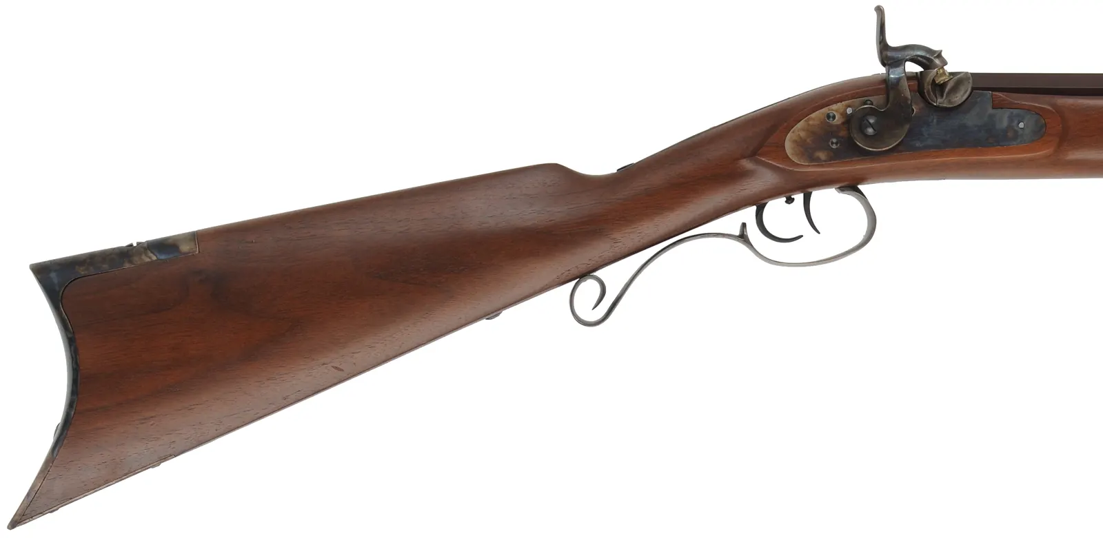 Missouri River Hawken Rifle,
.50 caliber,  29-1/4" barrel,
percussion, walnut, color case hardened iron, 
used, by Davide Pedersoli