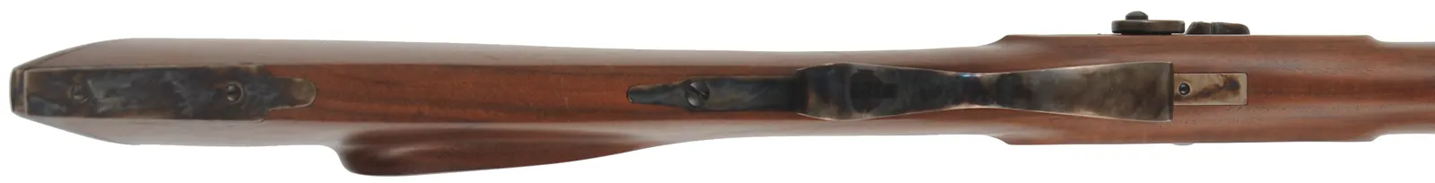 Missouri River Hawken Rifle,
.50 caliber,  29-1/4" barrel,
percussion, walnut, color case hardened iron, 
used, by Davide Pedersoli
