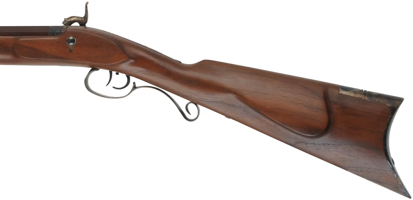 Missouri River Hawken Rifle,
.50 caliber,  29-1/4" barrel,
percussion, walnut, color case hardened iron, 
used, by Davide Pedersoli