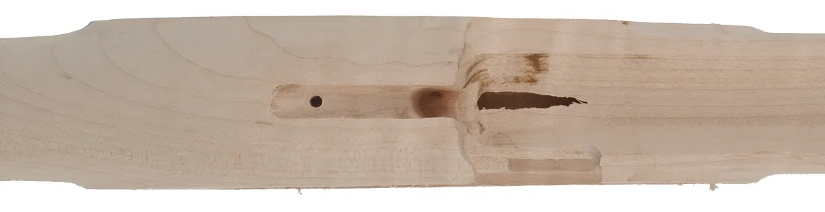 Stock Second, J.P. Beck, Lebanon, pre-inlet,
"B" profile 44" swamped barrel, large Siler lock, fancy maple
ramrod hole run-out into barrel channel