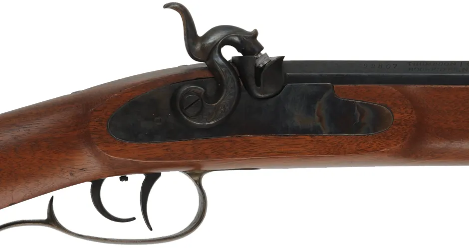 T/C Seneca Rifle,
.36 caliber, 27" barrel,
percussion, walnut, brass, 
used, by Thompson Center Arms