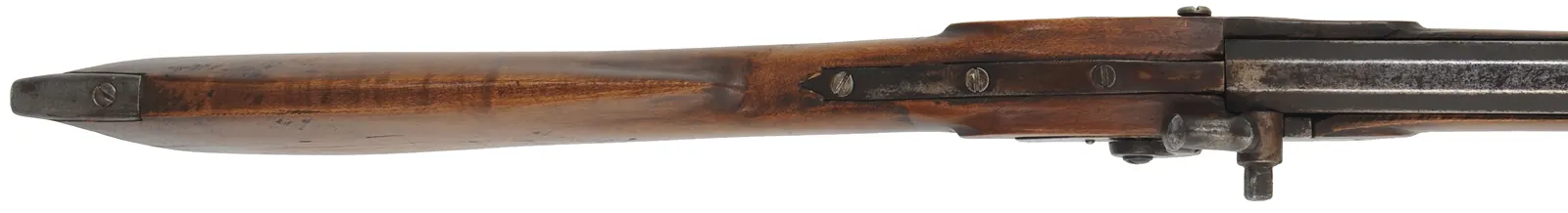 Antique Southern Mountain Rifle,
.34 caliber, 38-1/2 barrel,
maple, brass & iron trim, percussion lock,
signed and dated 1853