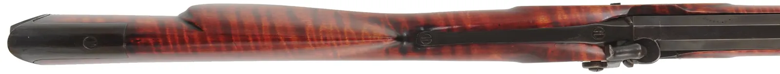 Halfstock Hawken Rifle
.45 caliber, 34" Wm. Large barrel, 
B, Roller lock, iron, maple, used