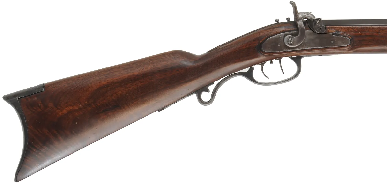 Halfstock Plains Rifle
.50 caliber, 35" Wm. Large barrel, 
H. Robbins lock, iron, walnut, used