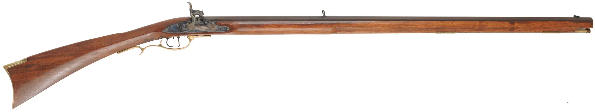 Frontier Longrifle,
.50 caliber, 39" barrel,
percussion, walnut, brass, 
used, by Davide Pedersoli