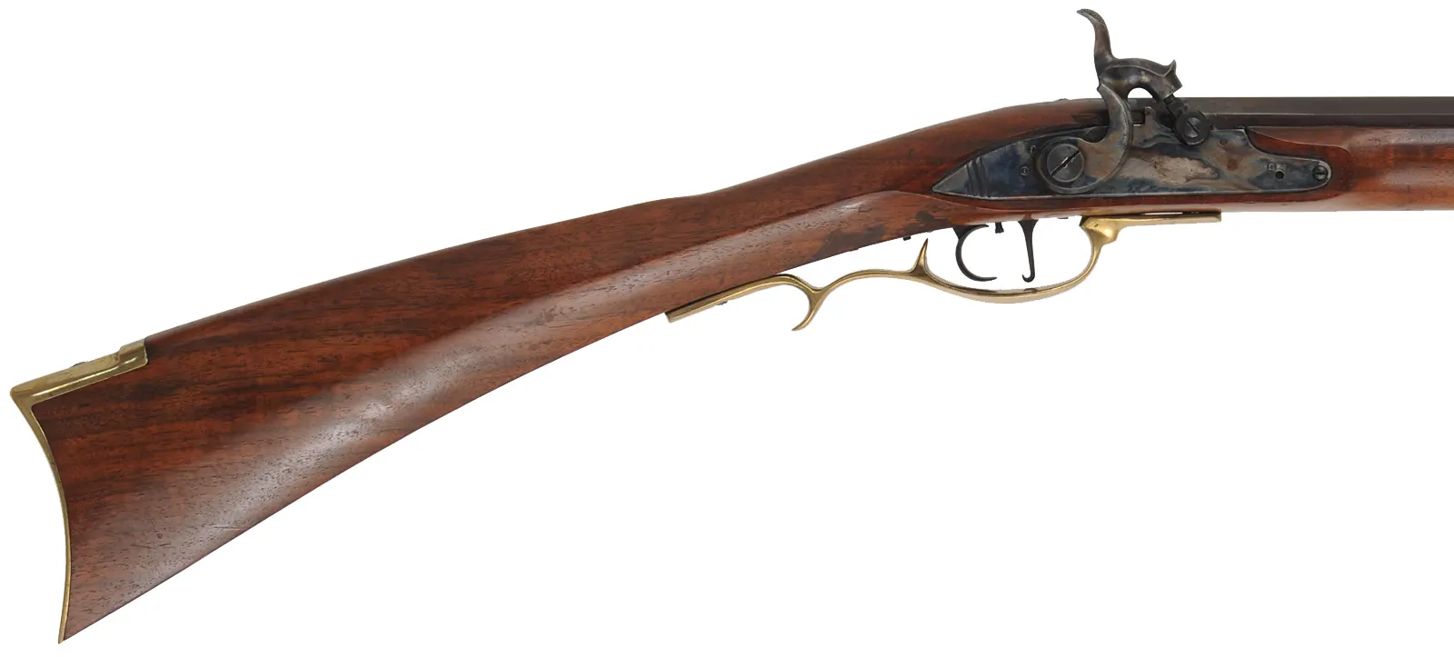 Frontier Longrifle,
.50 caliber, 39" barrel,
percussion, walnut, brass, 
used, by Davide Pedersoli