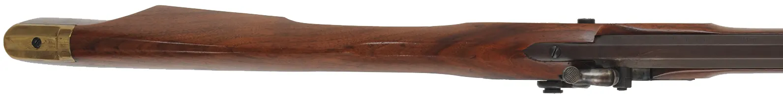 Frontier Longrifle,
.50 caliber, 39" barrel,
percussion, walnut, brass, 
used, by Davide Pedersoli
