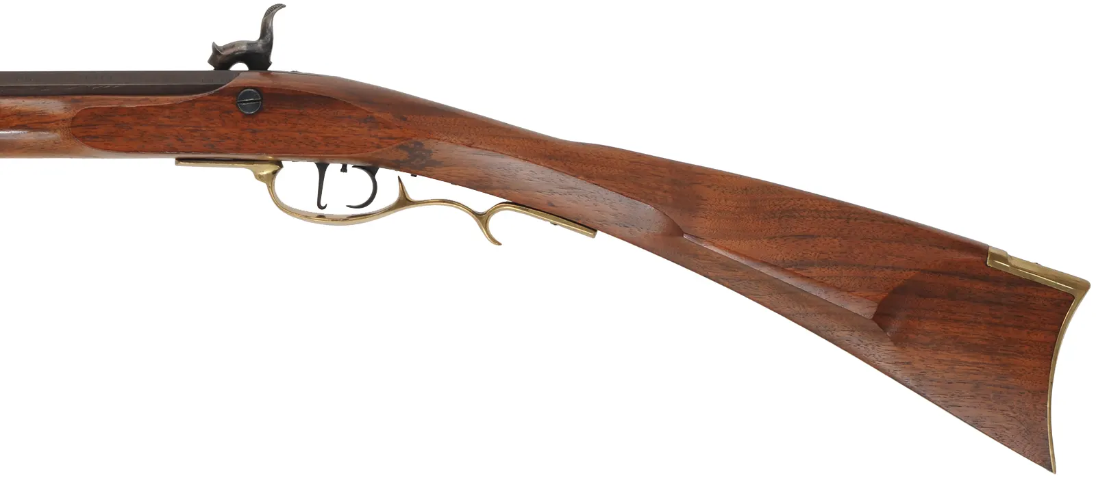 Frontier Longrifle,
.50 caliber, 39" barrel,
percussion, walnut, brass, 
used, by Davide Pedersoli