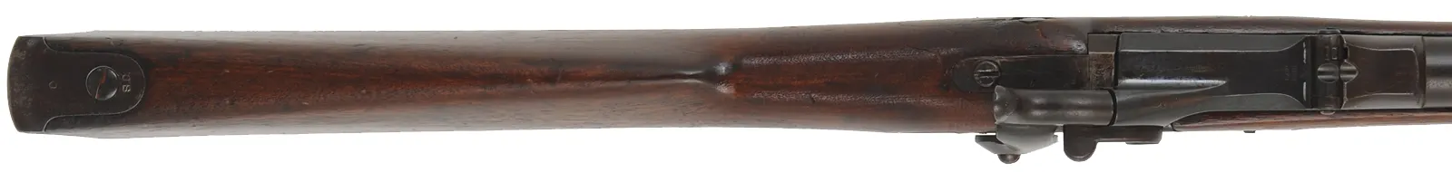 U.S. Model 1873 Springfield Infantry Rifle
caliber .45-70 Gov't, 32" barrel,
walnut stock, aged patina, bright bore