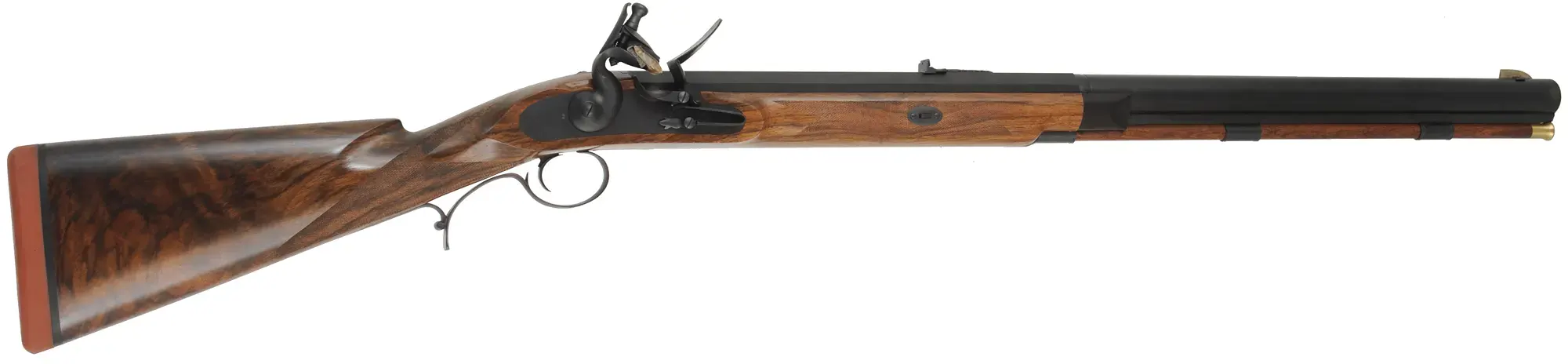Large Game Rifle,
8 bore or .83 caliber, 31" octagon-to-round barrel, 
checkered walnut, iron trim, flintlock, 
as-new,  by October County