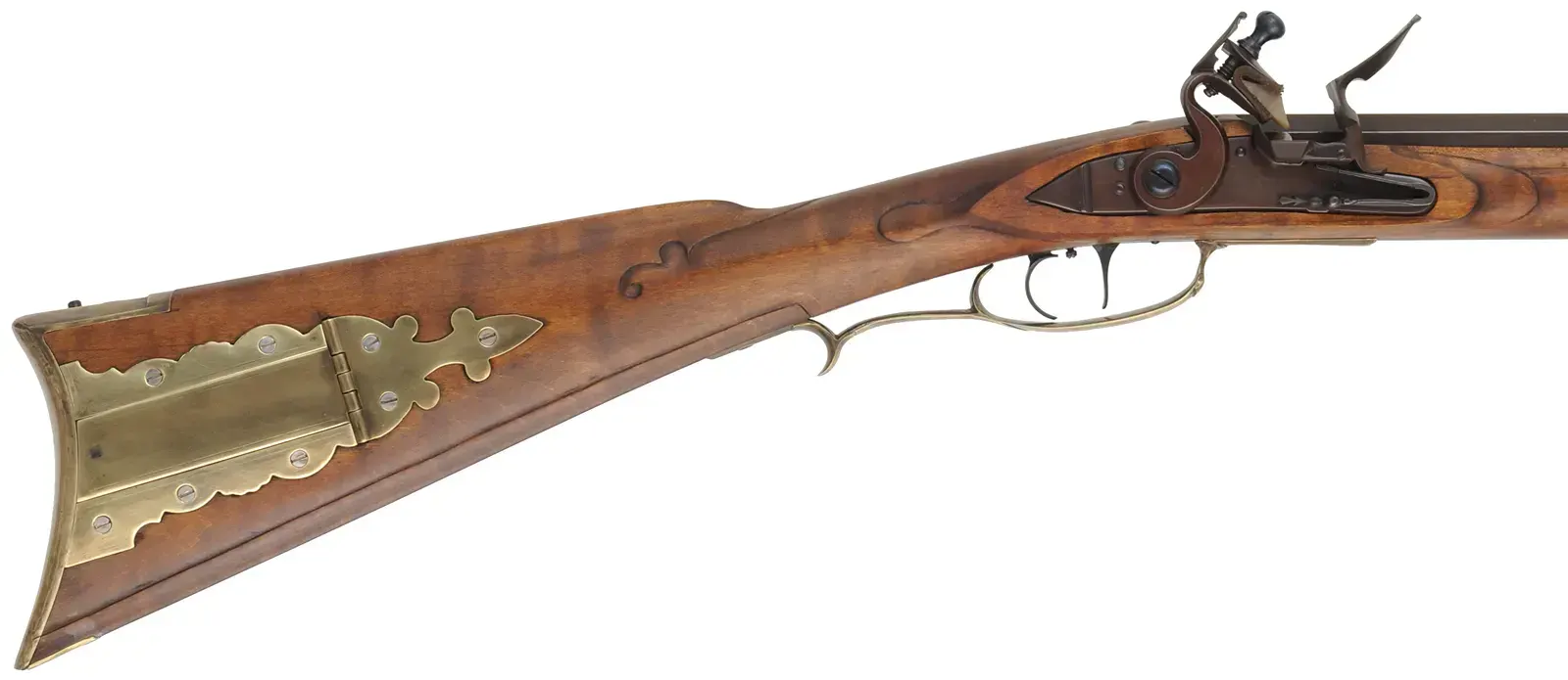 Pennsylvania Longrifle,
.50 caliber, 42" Green Mountain barrel,
Chambers flintlock, maple, brass, 
new, by George Nelson