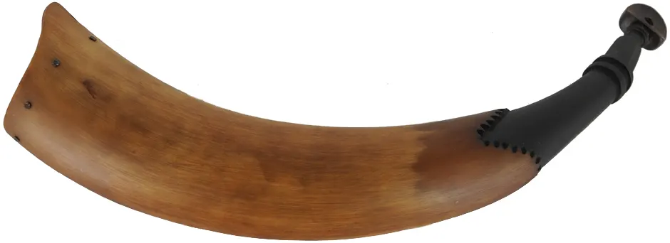 Powder Horn,
13", paneled tip,
tansel throat, raised lip for strap