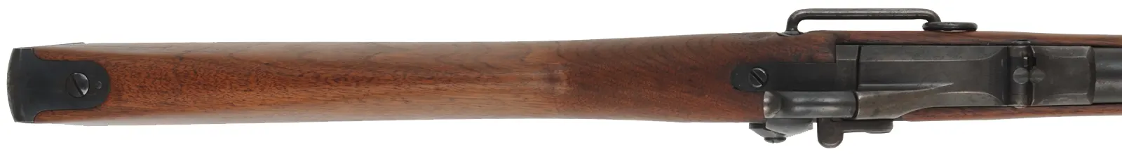 U.S. Model 1877 Springfield Carbine
caliber .45-70 Government, 22" barrel,
trapdoor action, sling bar & ring, refinished walnut