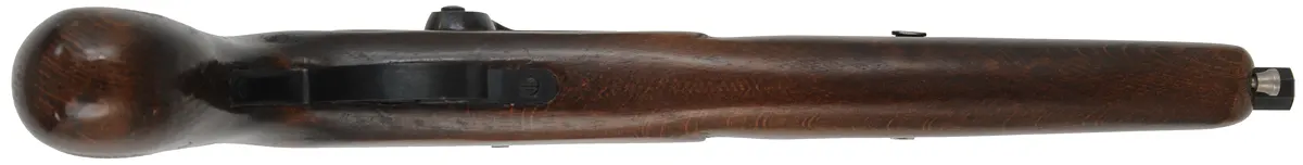 Percussion Pistol, 
41 caliber smoothbore, 9-1/2" barrel,
percussion, beech, iron, by EIG Eibar, Spain, used